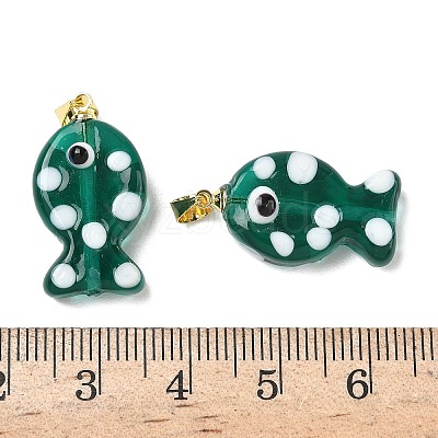 Handmade Lampwork Pendants LAMP-G168-04J-1
