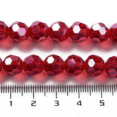 Electroplate Transparent Glass Beads Strands X-EGLA-A035-T10mm-A01-1