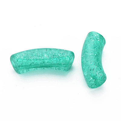 Transparent Crackle Acrylic Beads CACR-S009-001A-NM-1