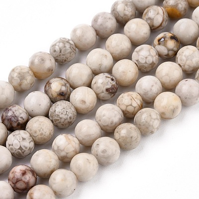 Natural Maifanite/Maifan Stone Beads Strands G-F353-6mm-1