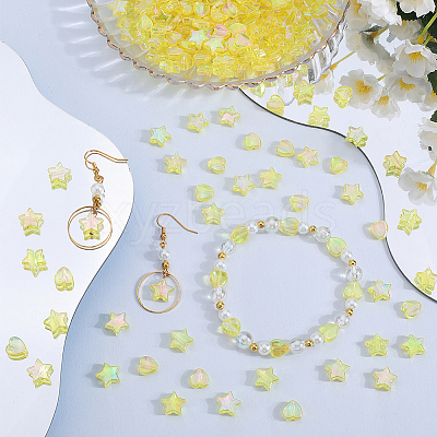 800Pcs 2 Styles Eco-Friendly Transparent Acrylic Beads TACR-SP0001-01E-1