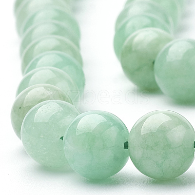 Natural Myanmar Jade/Burmese Jade Beads Strands G-T064-22-8mm-1