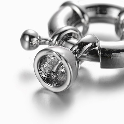 Brass Spring Ring Clasps X-KK-O091-01P-NR-1