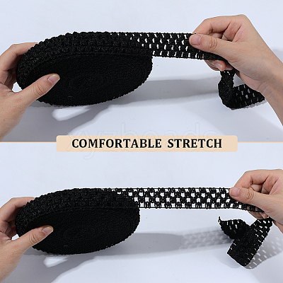 10M Elastic Polyester Ribbon Baby Headbands OHAR-GF0001-53B-02-1