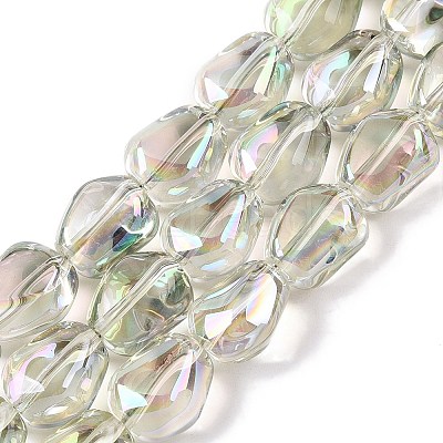 Electroplate Glass Beads Strands EGLA-T021-08D-1