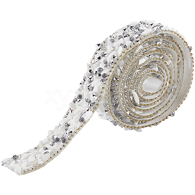 Resin Rhinestone Crystals Beaded Trim DIY-WH20050-05C-1