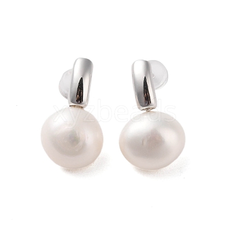 925 Sterling Silver Studs Earring EJEW-H002-08P-1