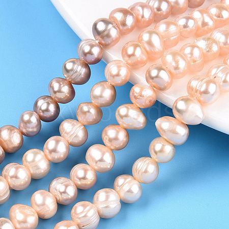 Natural Cultured Freshwater Pearl Beads Strands PEAR-N013-06M-1