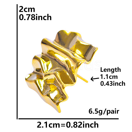 Geometric Irregular Earrings Stainless Steel 18k Studs Jewelry Accessories VH8624-4-1