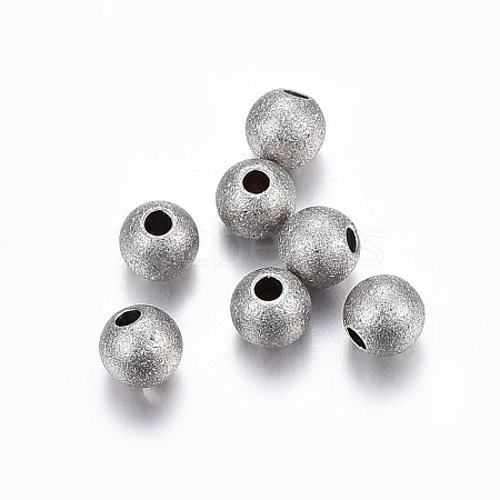 Tarnish Resistant 201 Stainless Steel Textured Beads STAS-M274-008P-C-1