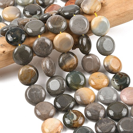 Natural Picasso Jasper Beads Strands G-L648-B03-15mm-1