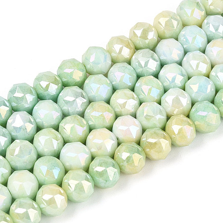 Anti-Tarnish Electroplate Glass Beads Strands GLAA-N010-8mm-13-1