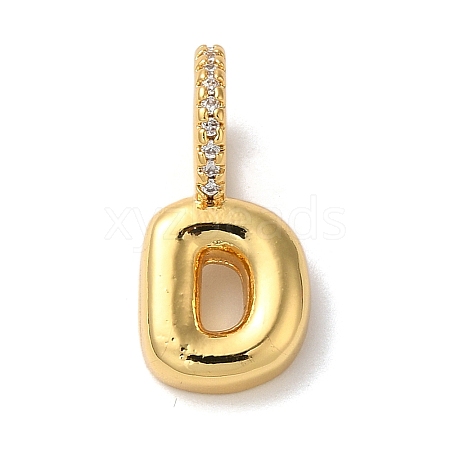 Brass Micro Pave Cubic Zirconia Pendants KK-K345-13D-G-1