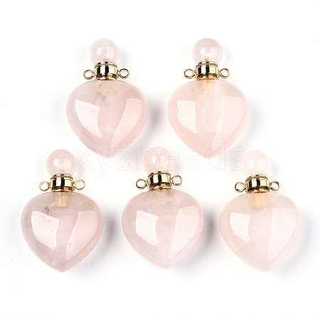 Natural Rose Quartz Pendants G-T131-16E-1