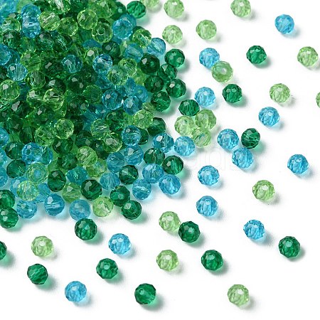 3 Colors Transparent Glass Beads EGLA-TZ0001-01-1