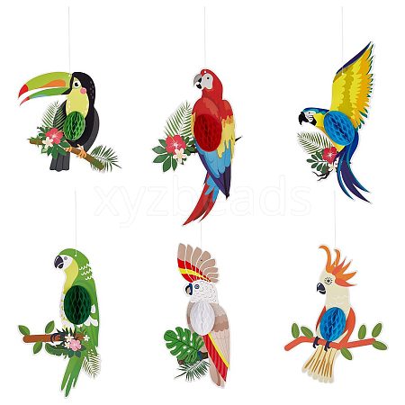 Paper Pendant Decorations HJEW-WH0042-35-1