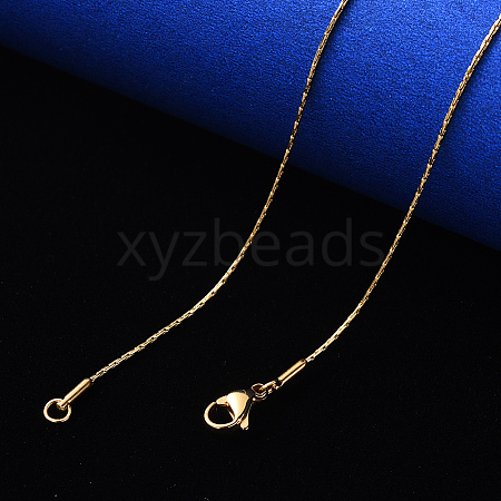 PVD Vacuum Plating 304 Stainless Steel Coreana Chain Necklace NJEW-S420-005D-G-1