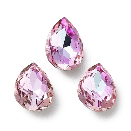 Glass Rhinestone Cabochons RGLA-G020-06A-D123-1