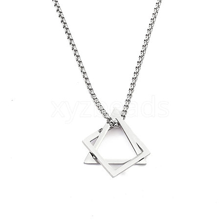 Non-Tarnish 201 Stainless Steel Necklaces NJEW-M218-01P-1