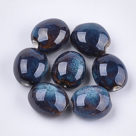 Handmade Porcelain Beads X-PORC-S498-26D-1