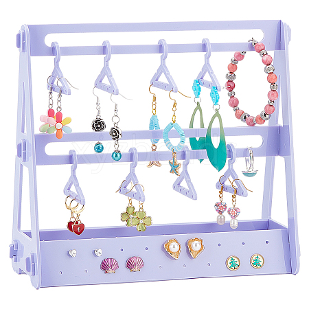 Opaque Acrylic Earring Display Stands EDIS-WH0029-16D-1