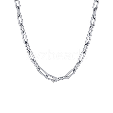 Stainless Steel Link Necklaces PW-WG12199-01-1