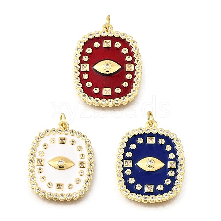 Brass Micro Pave Cubic Zirconia Pendants KK-U072-40A-G-1