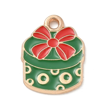 Christmas Alloy Enamel Pendants ENAM-K074-01G-05-1