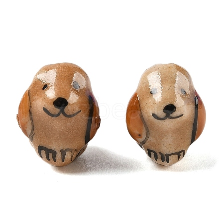 Hand-Painted Porcelain Beads PORC-R001-01E-1