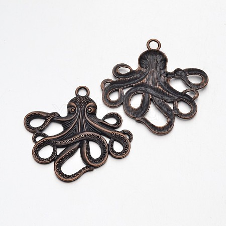 Tibetan Style Alloy Big Pendants TIBEP-A15669-R-NR-1