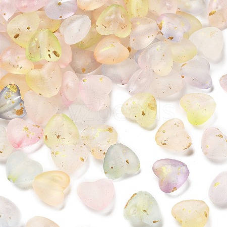 Frosted Transparent Acrylic Beads OACR-F013-01-1