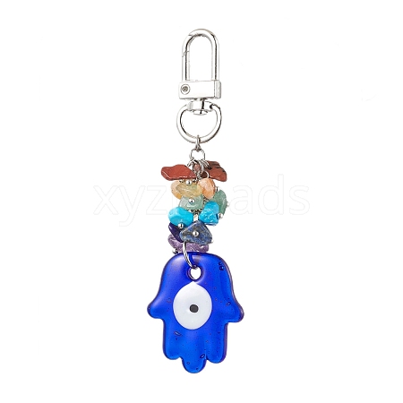 Blue Evil Eye Lampwork Pendant Decooration HJEW-JM01969-01-1