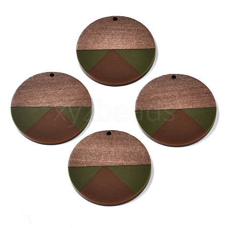 Resin & Walnut Wood Pendants RESI-S389-070A-A05-1