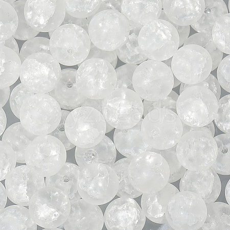 2Strands Crackle Glass Beads Strands GLAA-LT0001-01C-1