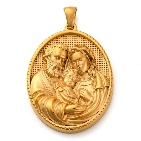 Religion Golden Tone 304 Stainless Steel Pendants STAS-K289-01G-04-1