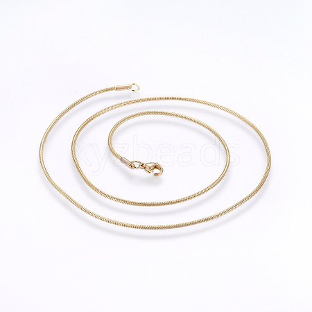 304 Stainless Steel Snake Chain Necklaces NJEW-F226-01G-03-1