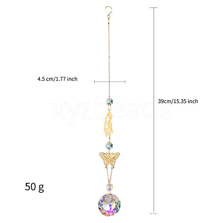 Glass Round Pendant Decorations PW-WG44122-03-1