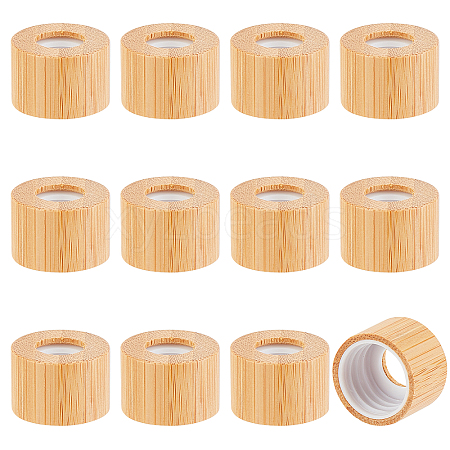 ARRICRAFT 12Pcs Bamboo Cover for DIY Eye Dropper of Essential Oil Bottle FIND-AR0001-79-1