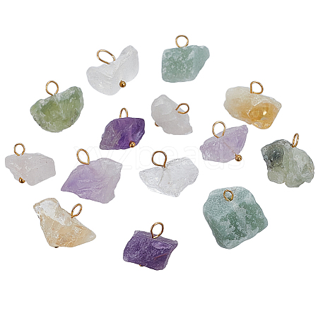 Natural Gemstone Pendants PALLOY-FG00001-1