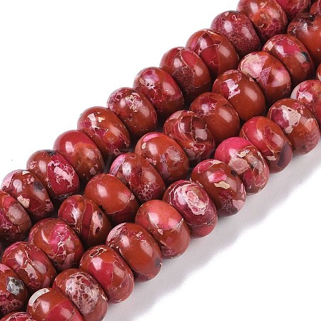 Dyed Synthetic Imperial Jasper Beads Strands G-P529-E01-A06-1