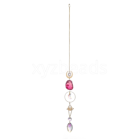 Brass & Crystal Suncatchers HJEW-G018-04C-G-1