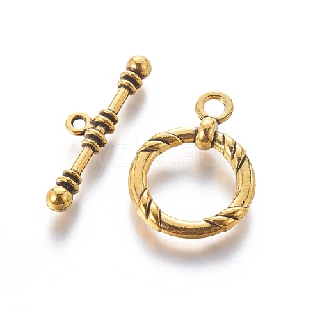 Tibetan Style Alloy Toggle Clasps X-GLF10259Y-NF-1