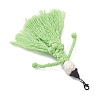 Halloween Cotton Threads Tassel & Synthetic Turquoise Skull Pendant Decorations HJEW-JM03757-03-4
