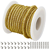 7.1 Yards Glass Rhinestone Synthetic Rubber Round Cord DIY-GF0013-74A-1