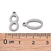 10Pcs 201 Stainless Steel Pendants STAS-R108-1-4