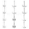 12Pcs 6 Style 304 Stainless Steel Pendants STAS-DC0005-43-1