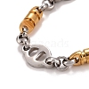 PVD Vacuum Plating 304 Stainless Steel Oval Link Chains Necklace STAS-E160-16GP-3