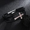 PU Leather Multi-strand Bracelets PW-WGD7CFC-01-2