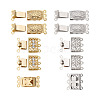 20Pcs 4 Style Brass Filigree Box Clasps KK-PJ0001-15-13