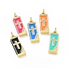 Brass Micro Pave Cubic Zirconia Enamel Pendants KK-G460-04G-1